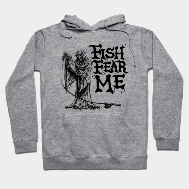 Fish Fear Me Grim Reaper lights Hoodie by Shawnsonart